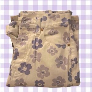 Purple Pacsun Flower Jeans